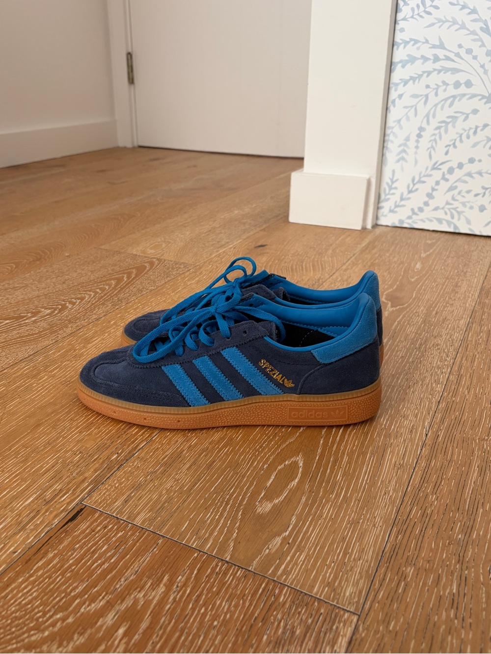 adidas Handball Spezial Sneakers in Navy and Blue with Gum Sole